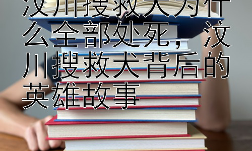 汶川搜救犬为什么全部处死，汶川搜救犬背后的英雄故事插图