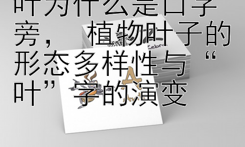 叶为什么是口字旁， 植物叶子的形态多样性与“叶”字的演变插图