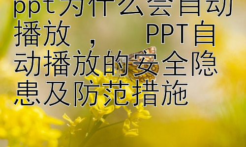 ppt为什么会自动播放 ，  PPT自动播放的安全隐患及防范措施插图