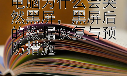 电脑为什么会突然黑屏，黑屏后的数据恢复与预防措施插图