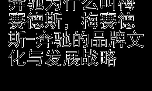 奔驰为什么叫梅赛德斯，梅赛德斯-奔驰的品牌文化与发展战略插图