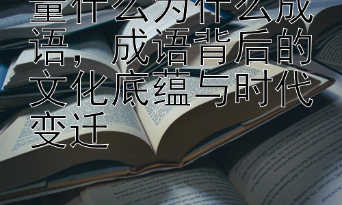 量什么为什么成语，成语背后的文化底蕴与时代变迁插图