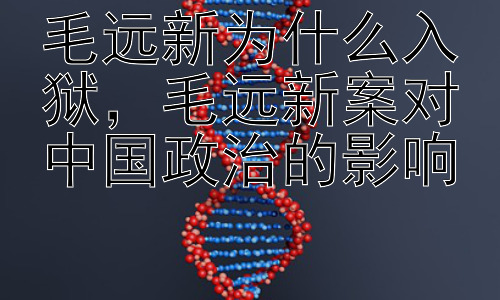 毛远新为什么入狱，毛远新案对中国政治的影响插图