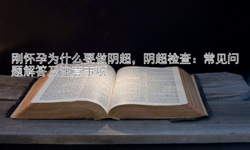 刚怀孕为什么要做阴超，阴超检查：常见问题解答及注意事项插图