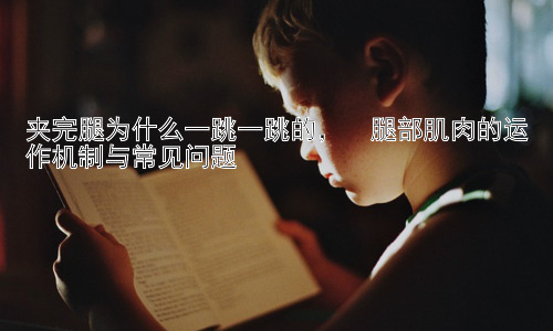夹完腿为什么一跳一跳的，  腿部肌肉的运作机制与常见问题插图