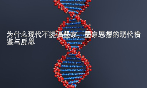为什么现代不提倡墨家，墨家思想的现代借鉴与反思插图