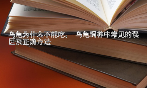 乌龟为什么不能吃， 乌龟饲养中常见的误区及正确方法插图