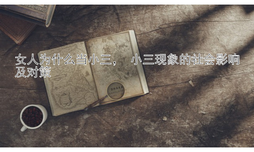 女人为什么当小三， 小三现象的社会影响及对策插图