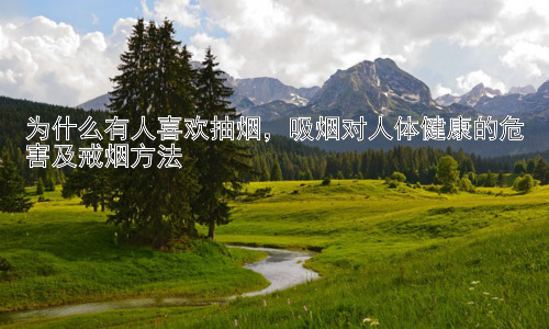 为什么有人喜欢抽烟，吸烟对人体健康的危害及戒烟方法插图