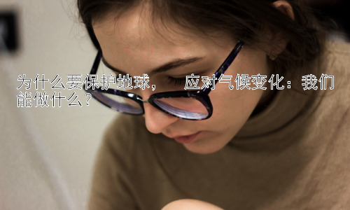 为什么要保护地球，  应对气候变化：我们能做什么？插图