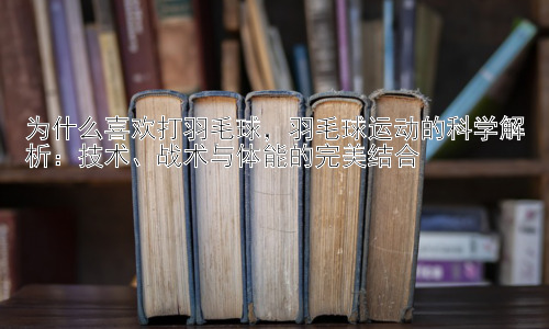 为什么喜欢打羽毛球，羽毛球运动的科学解析：技术、战术与体能的完美结合插图