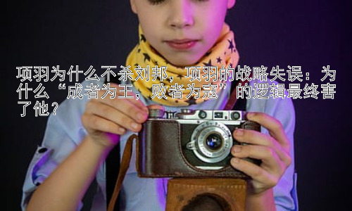 项羽为什么不杀刘邦，项羽的战略失误：为什么“成者为王，败者为寇”的逻辑最终害了他？插图