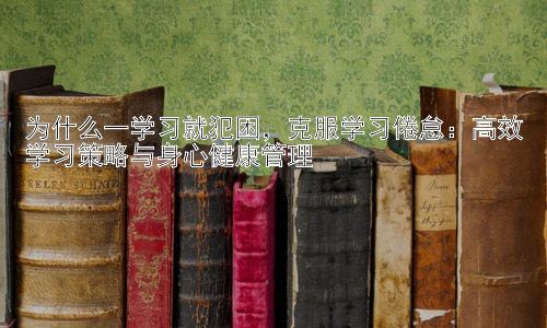 为什么一学习就犯困，克服学习倦怠：高效学习策略与身心健康管理插图