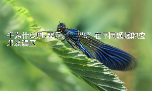 千为什么用k表示，  “k”在不同领域的应用及误区插图