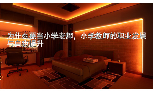 为什么要当小学老师，小学教师的职业发展与自我提升插图