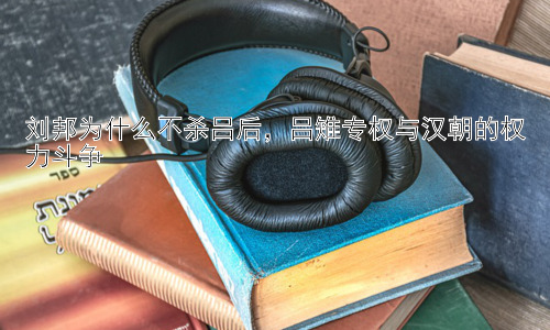 刘邦为什么不杀吕后，吕雉专权与汉朝的权力斗争插图