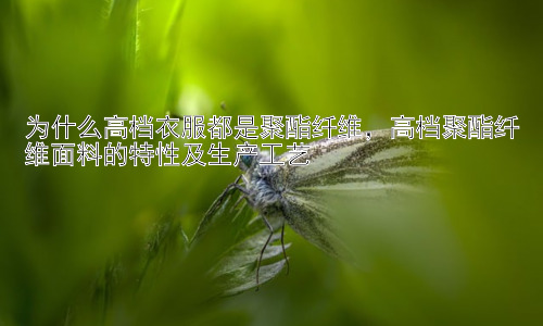 为什么高档衣服都是聚酯纤维，高档聚酯纤维面料的特性及生产工艺插图