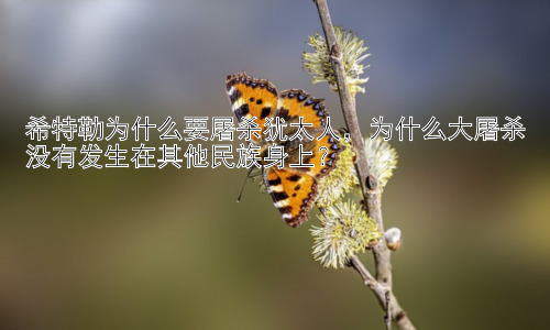 希特勒为什么要屠杀犹太人，为什么大屠杀没有发生在其他民族身上？插图