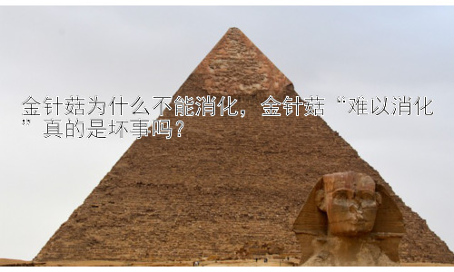 金针菇为什么不能消化，金针菇“难以消化”真的是坏事吗？插图