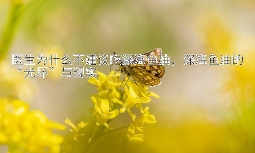 医生为什么不建议吃深海鱼油，深海鱼油的“光环”与现实插图