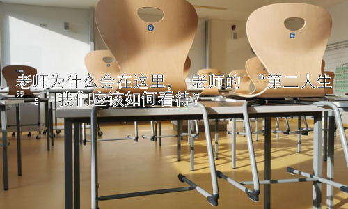 老师为什么会在这里， 老师的 “第二人生”： 我们应该如何看待？插图