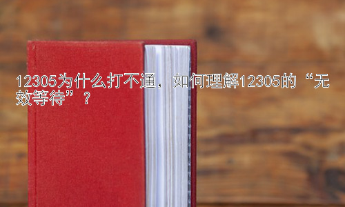 12305为什么打不通，如何理解12305的“无效等待”？插图