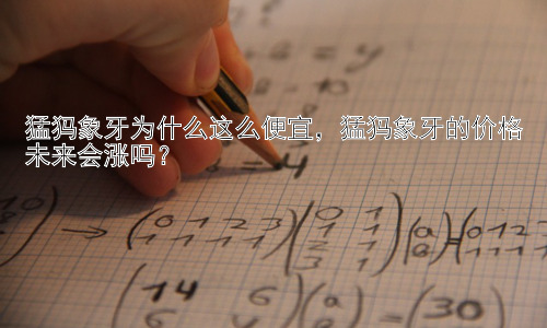 猛犸象牙为什么这么便宜，猛犸象牙的价格未来会涨吗？插图