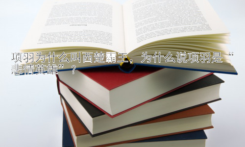 项羽为什么叫西楚霸王，为什么说项羽是“悲情英雄”？插图