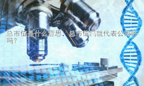 总市值是什么意思，总市值高就代表公司好吗？插图