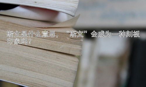 斯文是什么意思，“斯文”会成为一种刻板印象吗？插图